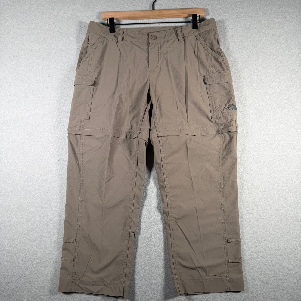 The North Face Womens Horizon Cargo Hiking Pants Khaki Tan NF0A2UMJ Size 12 Reg